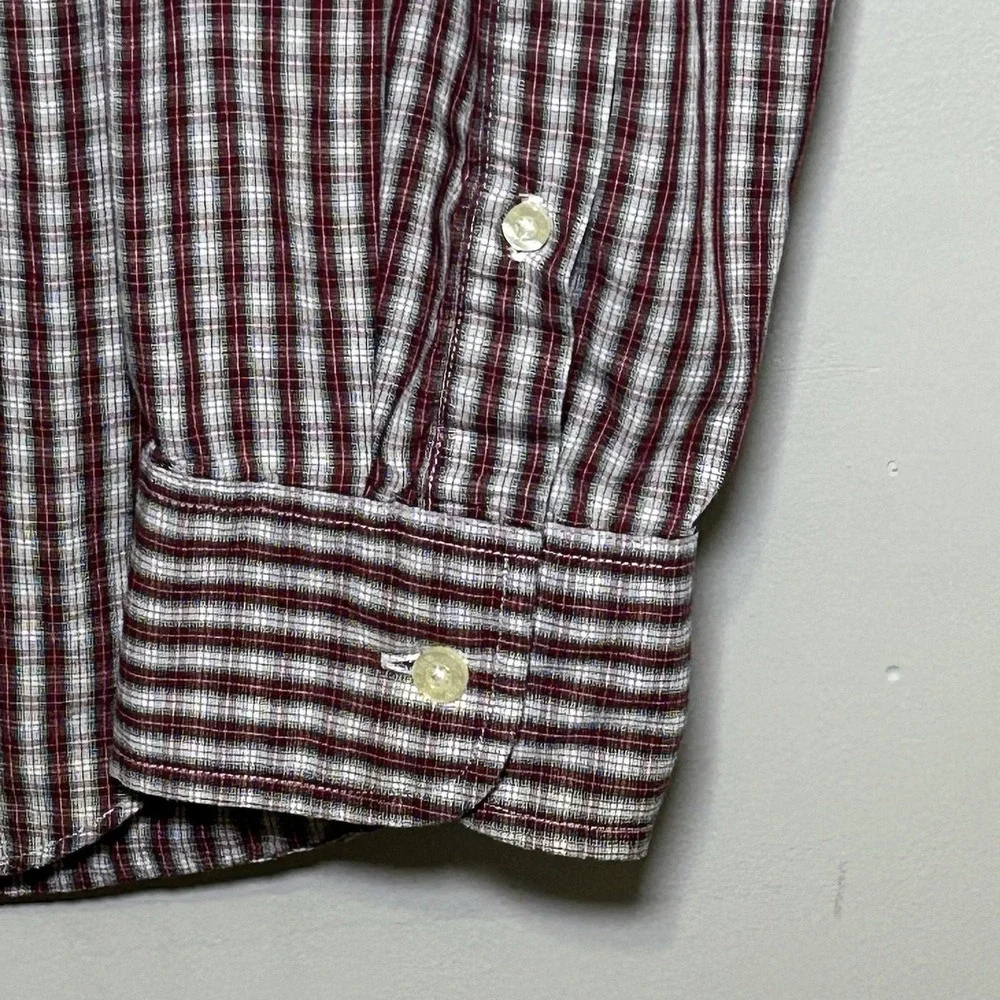 J.Crew Shirtings Tailored Fit Red Green Plaid Casual L/S Button‎ Up Men's Large